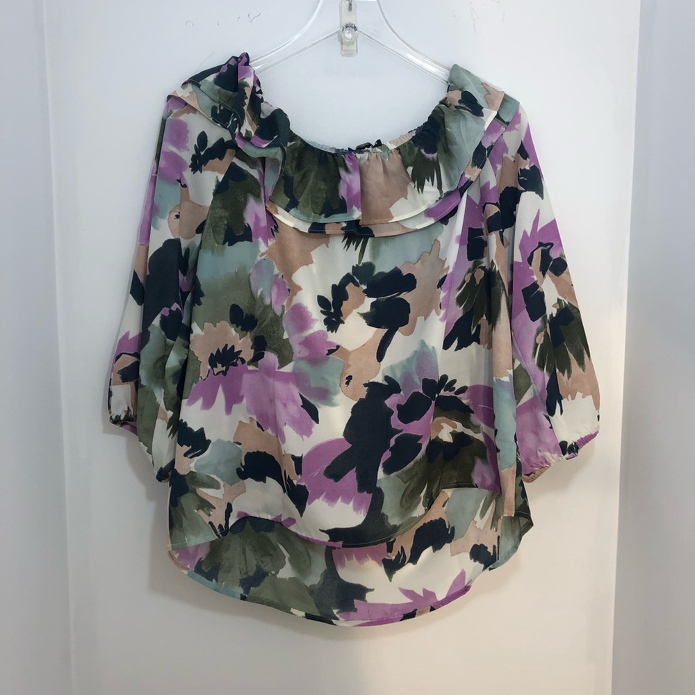 NWT! J-Crew Ruffled Convertible Blouse Size XL $22